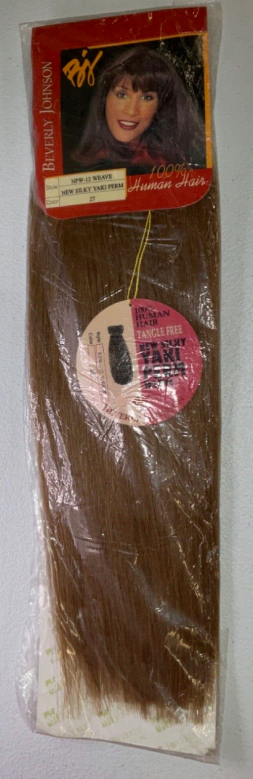Beverly Johnson 100% Human Hair New Silky Yaki Perm/Color 27/ (12 inches)