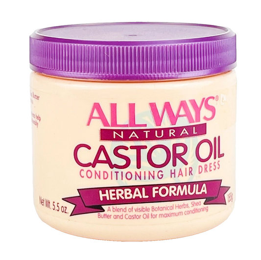 All Ways Natural Castor Oil Conditioning Hair Dress Herbal Formula 5.5 Oz Shea