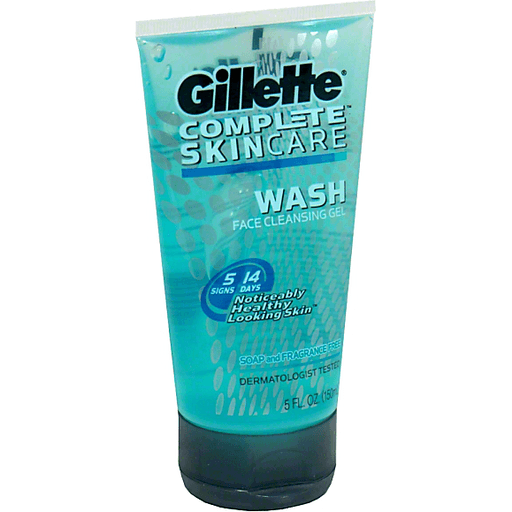 Gillette Complete Skincare Cleansing Wash Face Gel 5 fl oz Fragrance Free