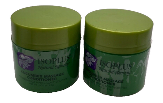 (2) Isoplus Natural Remedy Cucumber Massage Conditioner Hair & Scalp Soother/4oz