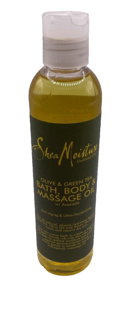 Shea Moisture Olive & Green Tea Bath, Body & Massage Oil w/ Avocado 8oz