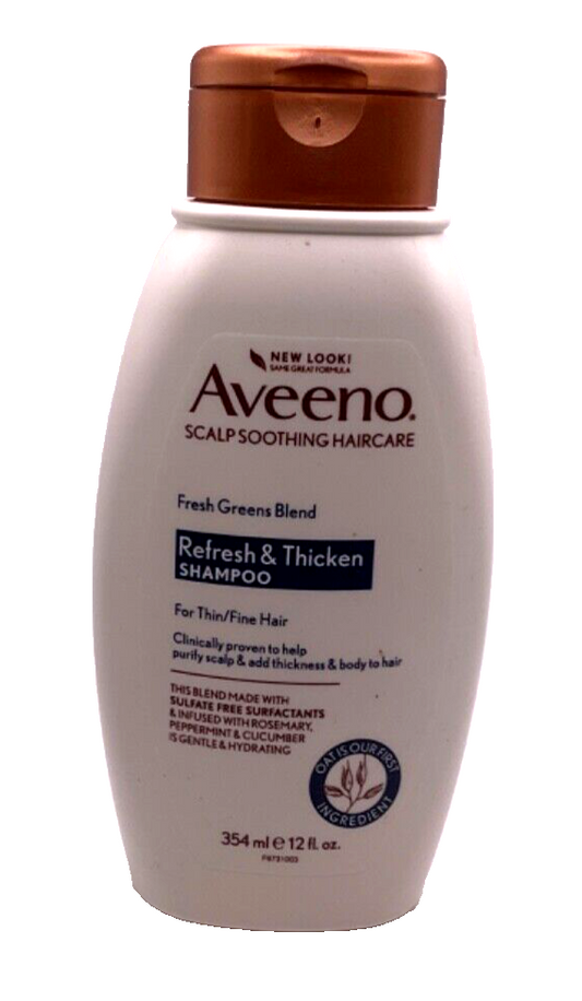 Aveeno Refresh & Thicken Shampoo For Thin/Fine Hair/12 fl oz