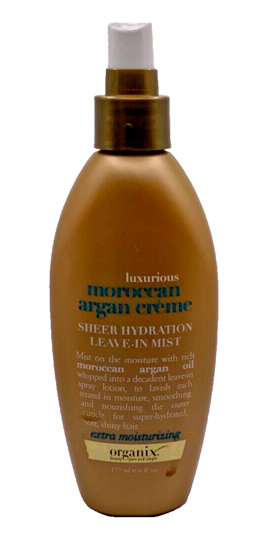 ORGANIX Moroccan Argan Creme Sheer Hydration Leave In Mist 6 oz.