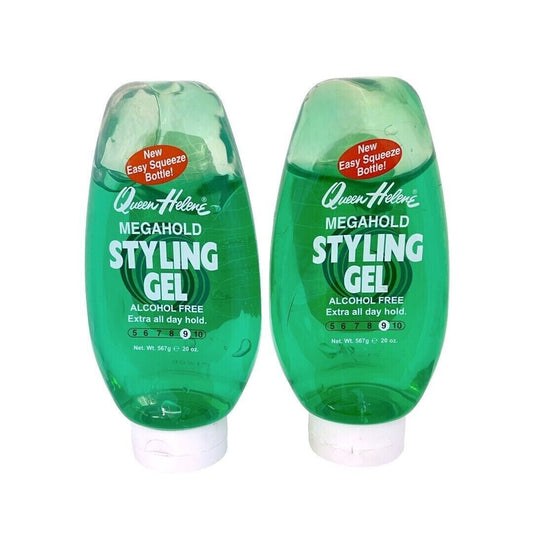 2 Queen Helene Megahold Styling Gel Level 9 Mega Hold Green 20 oz Each Read