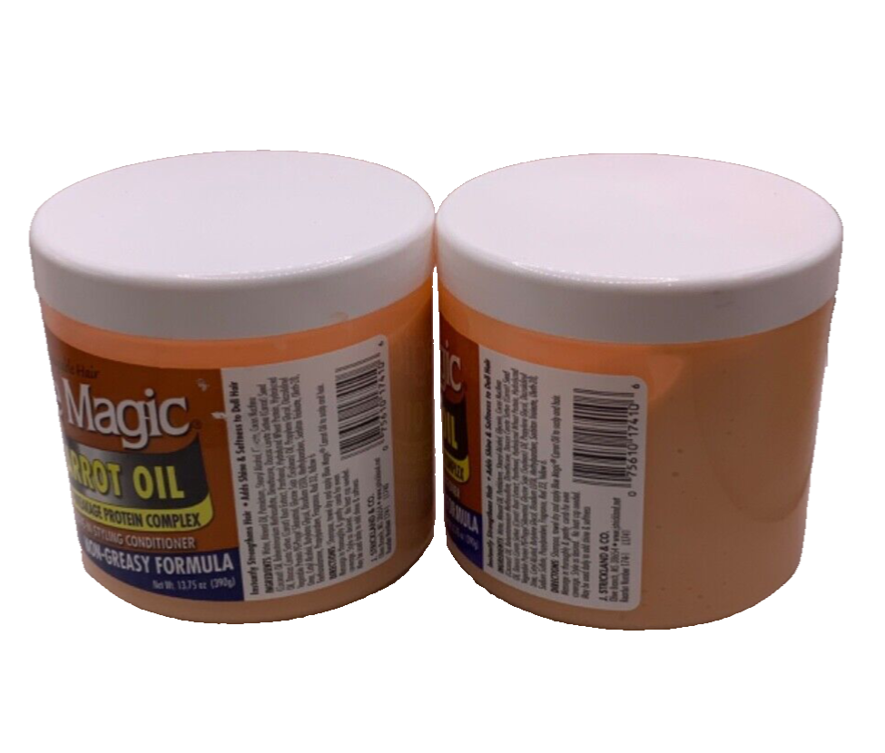 Blue Magic Carrot Oil Dry Hair Leave In Conditioner 13.75oz (PACK OF 2)