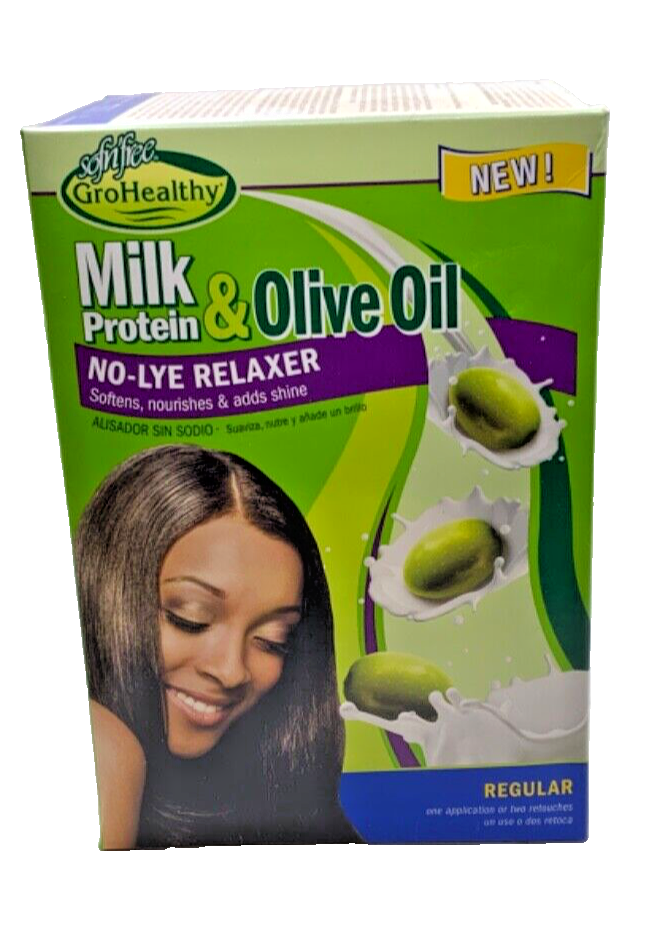 Sofn'Free GroHealthy Milk Protein Olive Oil Regular No-Lye Relaxer 1 Application