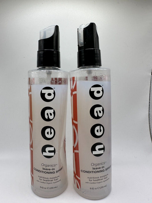 (2) Head Organics Leave In Conditioning Spray 8.62 oz