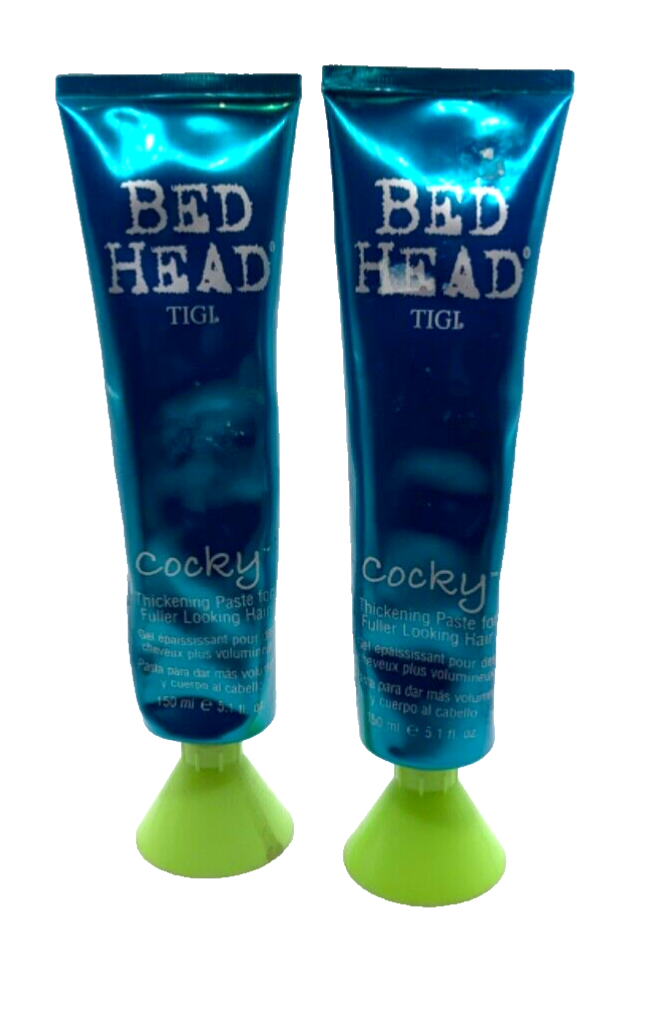 (2) NEW TIGI Bed Head Cocky Thickening Paste For Fuller Looking Hair 5.1oz