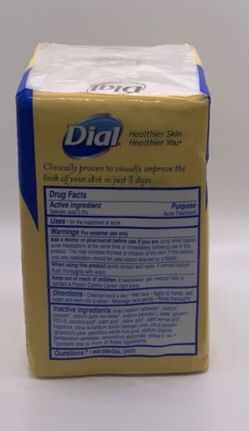 2 Pack Dial Oil Free Acne Control Deep Cleansing Glycerin Bar Soap 4.25 Oz. Each