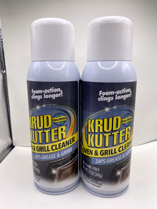 2 Krud Kutter 12 Oz Oven & Grill Cleaner Foam Action Clings Longer Zaps Grease