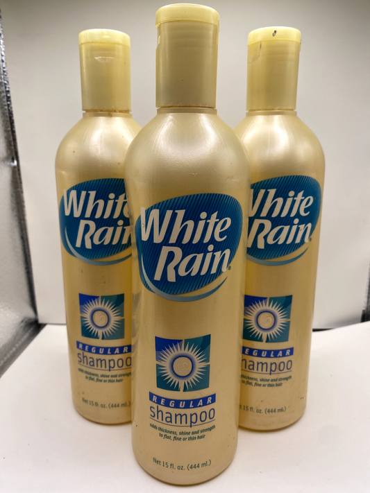 (3) Vintage White Rain Regular Shampoo 15 oz New Old Stock