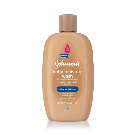 Johnson's Baby Moisture Wash Vanilla Oatmeal Enriched With Baby Lotion 15 oz