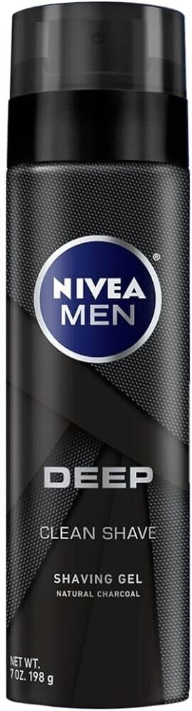 Nivea Men Deep Clean Shave Shaving Gel 7 oz w/ Natural Charcoal