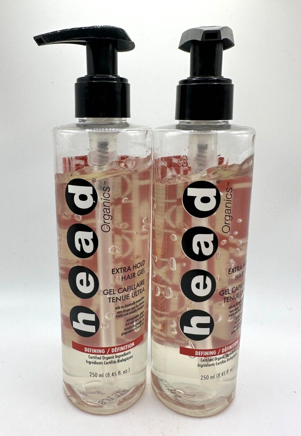 (2) Head Organics Extra Hold Hair Gel 8.45oz