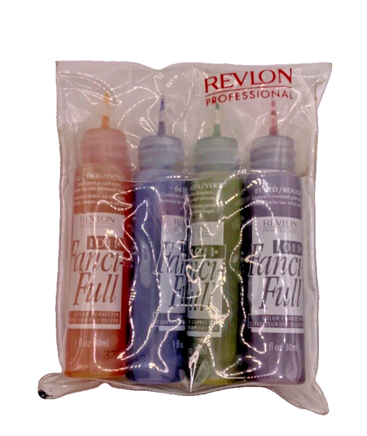 Revlon Roux Fanci-Full 4 Pack Gold, Violet, Green, Red Color Corrector 1oz