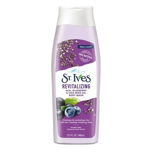 St. Ives Revitalizing Acai Blueberry & Chia Seed Oil Body Wash / 13.5 fl oz