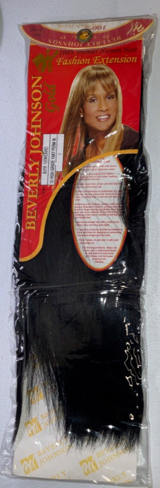 Beverly Johnson 100% Human Hair 12 High Grade Yaky Perm Weave/Color 1/ 12 inches