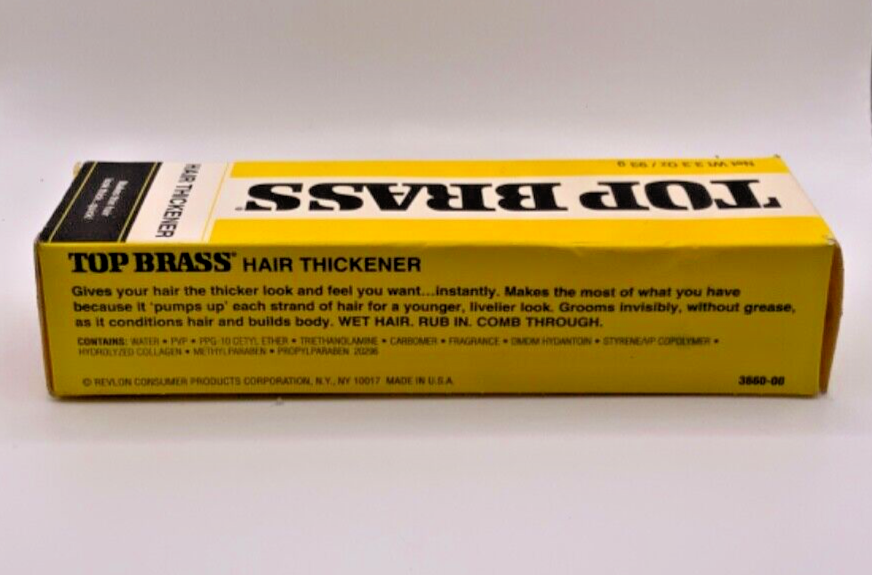 REVLON HAIR THICKENER TOP BRASS GIVES HAIR THICKER LOOK 3.3 oz Original USA