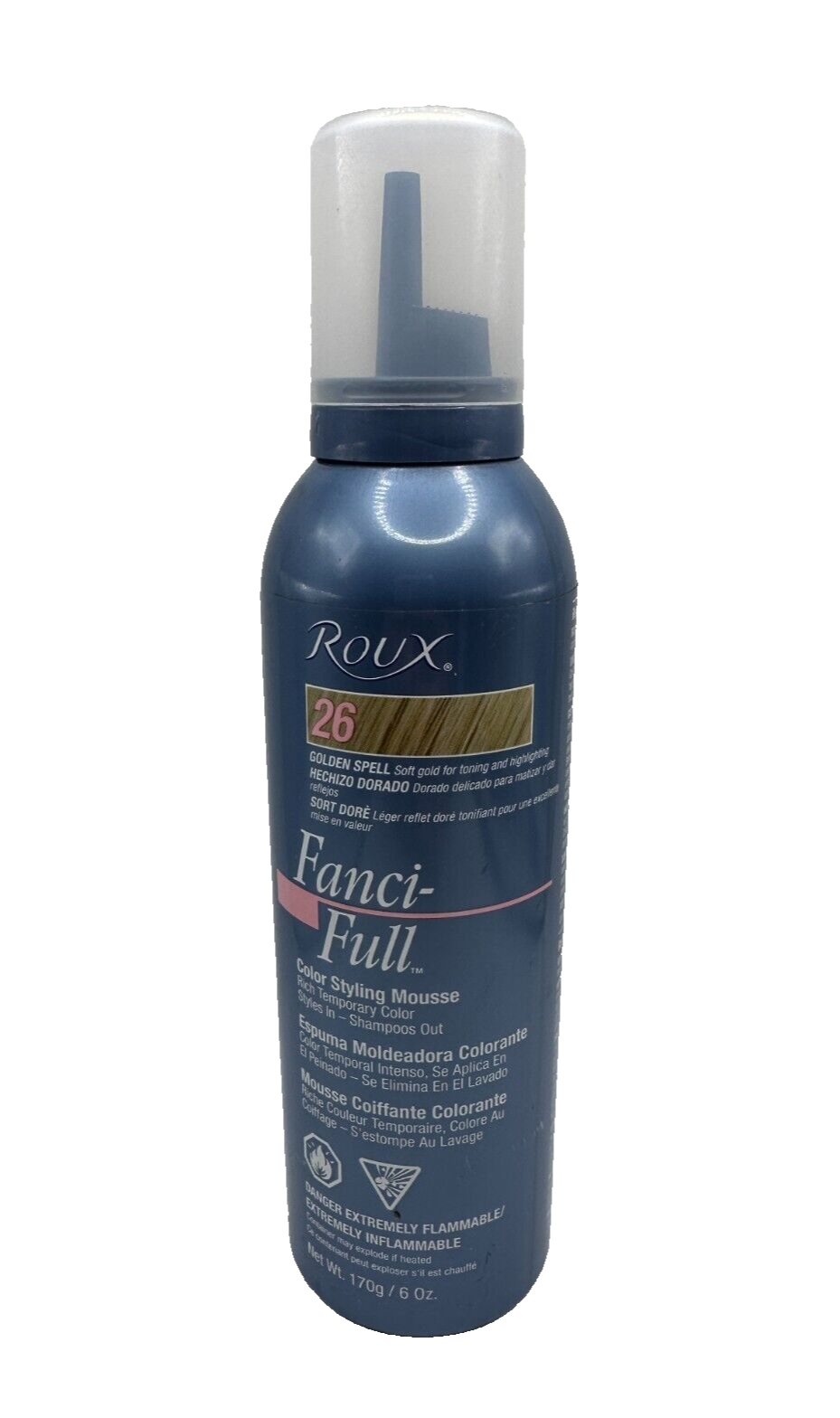 Roux Fanci Full #26 GOLDEN SPELL Color Styling MOUSSE 6 oz ORIGINAL FORMULA