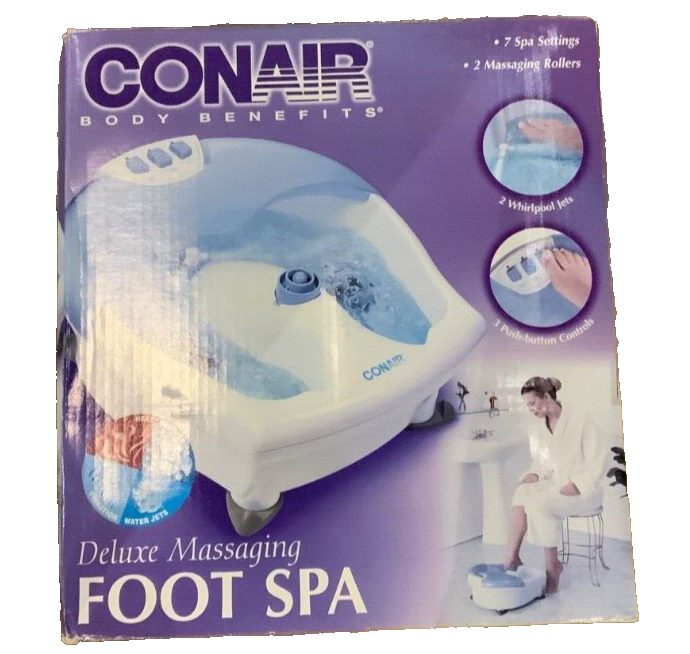 Foot Spa Water Heat Massage Scrubbing Buffing Conair Body Benefits Open Box New