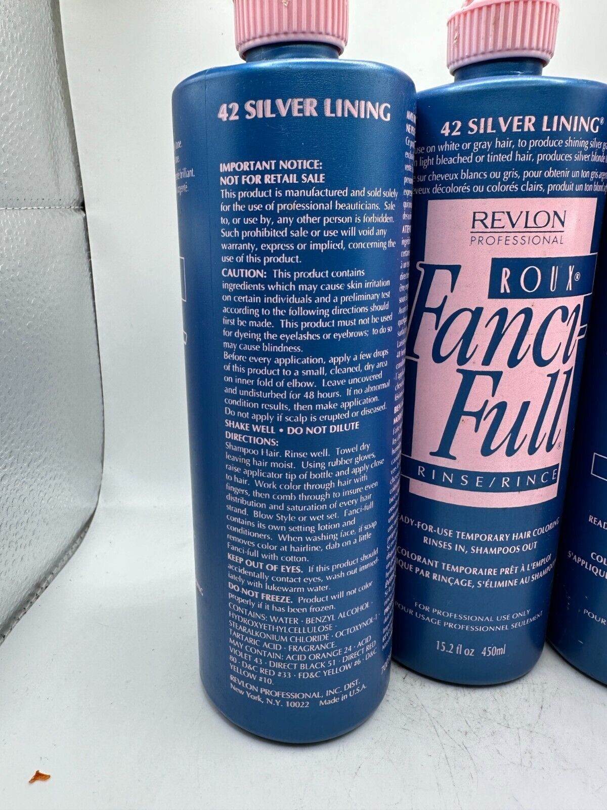 (3) Roux Fanci-Full Rinse #42 Silver Lining ORIGINAL FORMULA - 15.2 Ounce