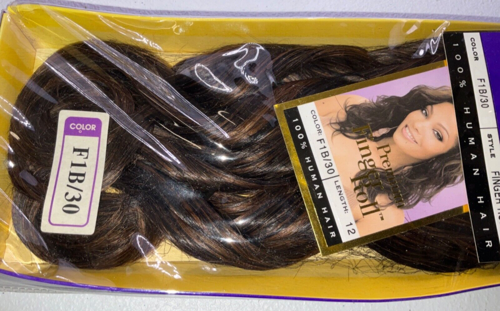 Outre Premium Finger Roll 100% Human Hair Color 1B/30 (12 inches)