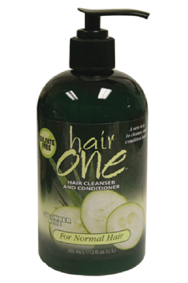 Hair One Cleanser Conditioner NORMAL HAIR Cucumber and Aloe 12oz