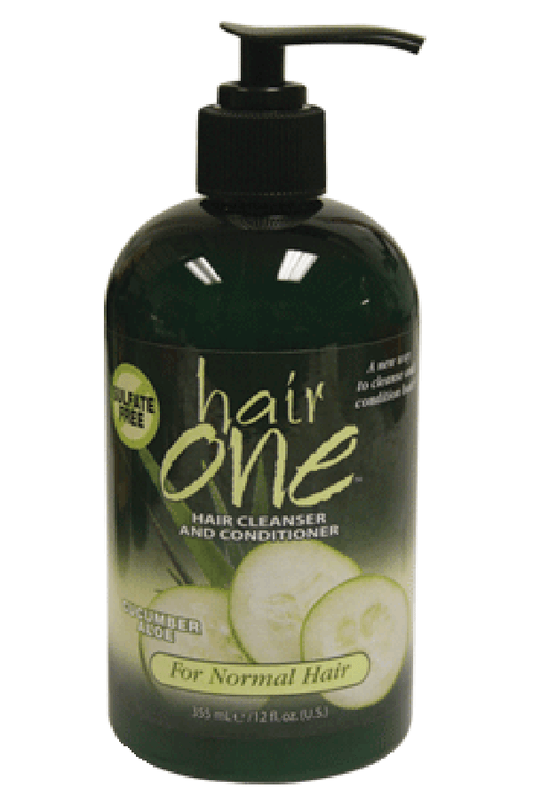 Hair One Cleanser Conditioner NORMAL HAIR Cucumber and Aloe 12oz