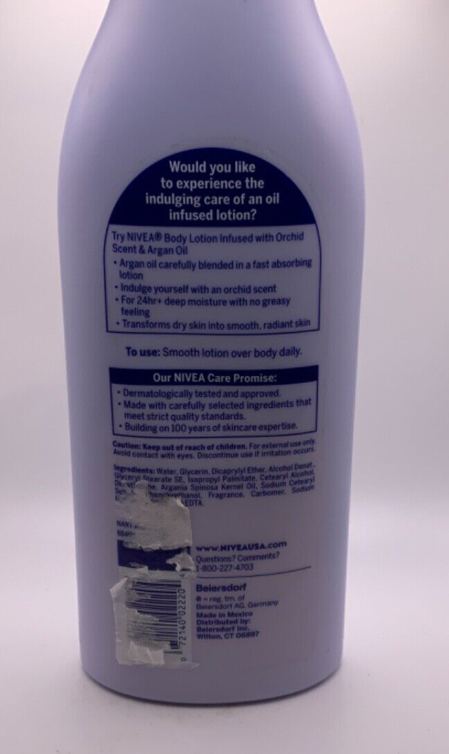 Nivea Oil Infused Lotion Orchid & Argan Oil 16.9oz