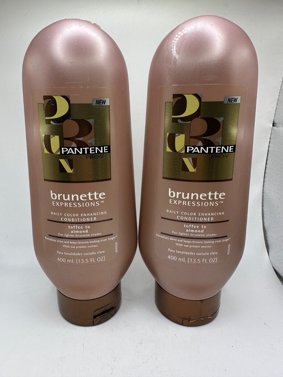 (2) Pantene Pro V Brunette Expressions Toffee to Almond Conditioner 13.5oz New