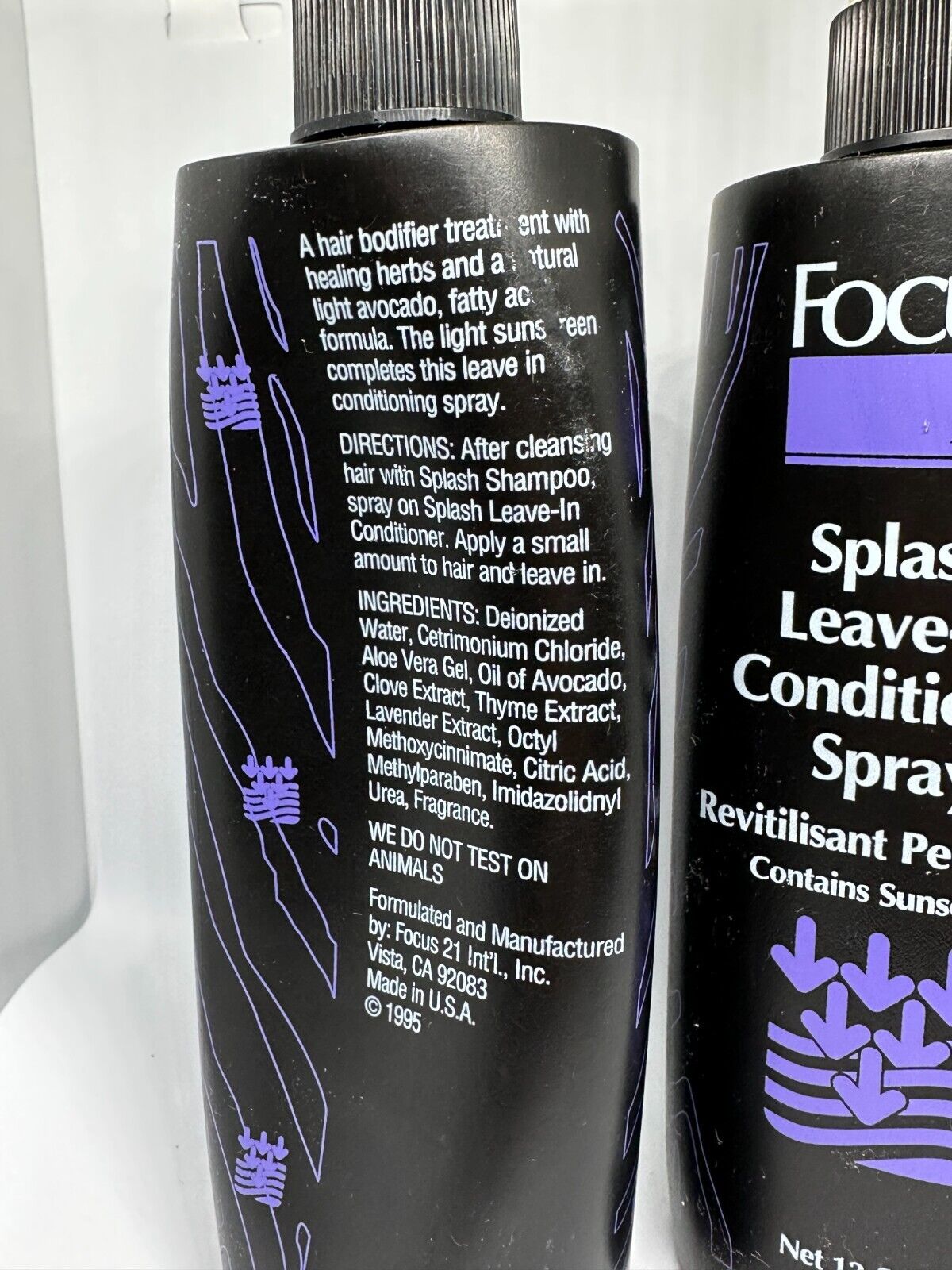(2) Focus 21 Splash Leave-In Conditioner Spray 12 fl oz