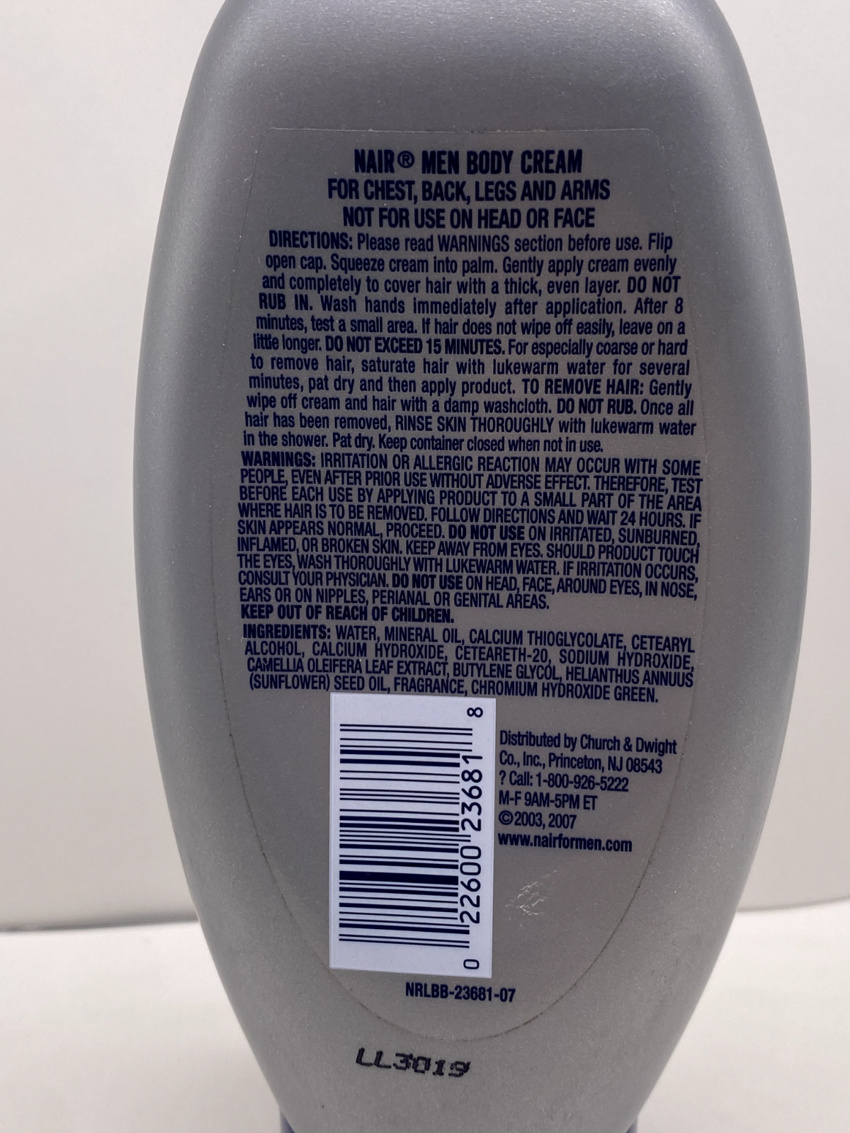 Nair Men Body Cream Hair Remover 8 oz