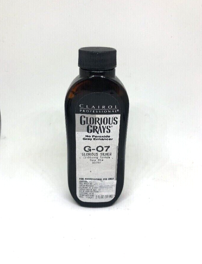 (1) Clairol Glorious Grays G-07 Glorious Silver Conditioning Formula 2oz