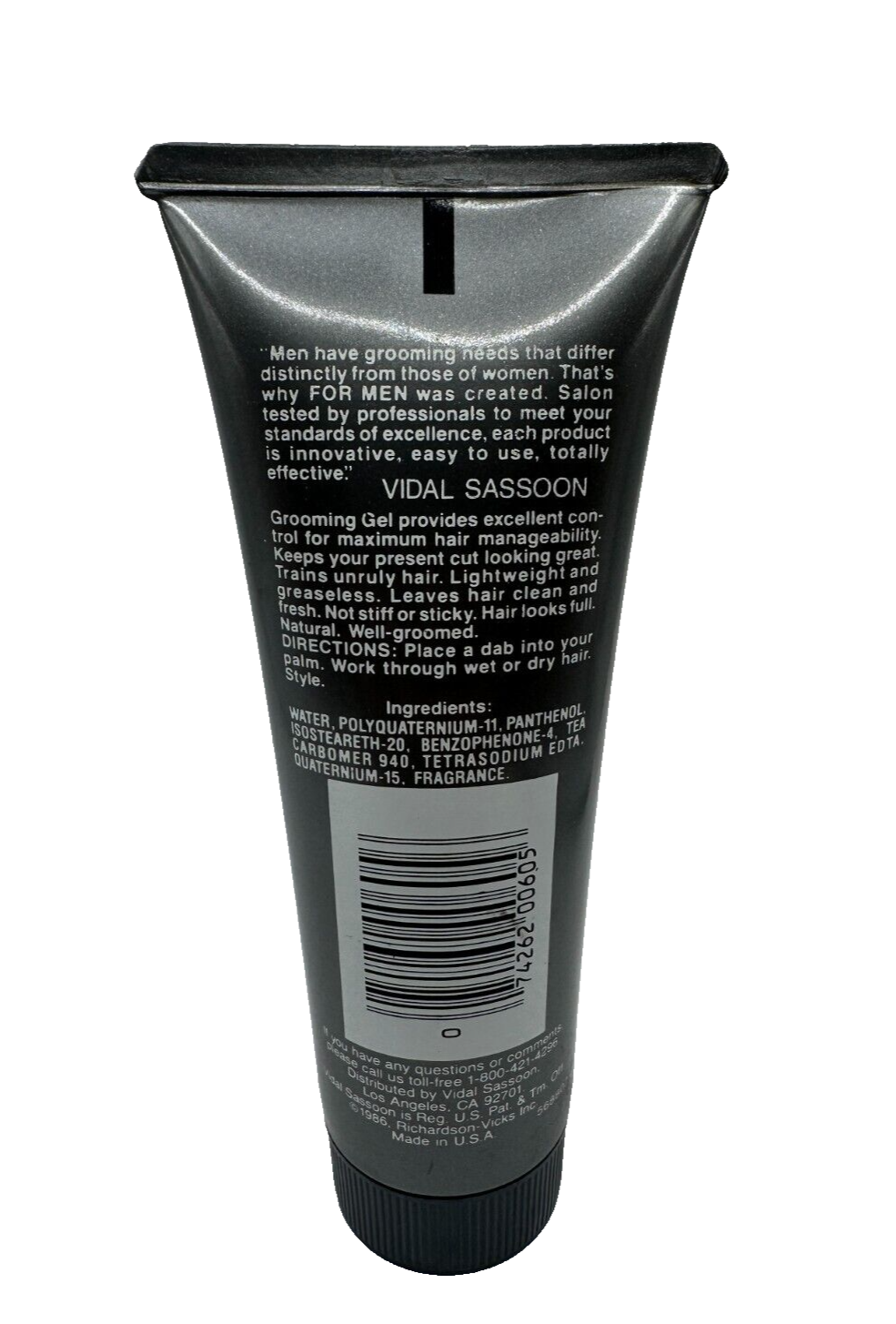 Vidal Sassoon For Men Grooming Gel - 4 oz *RARE