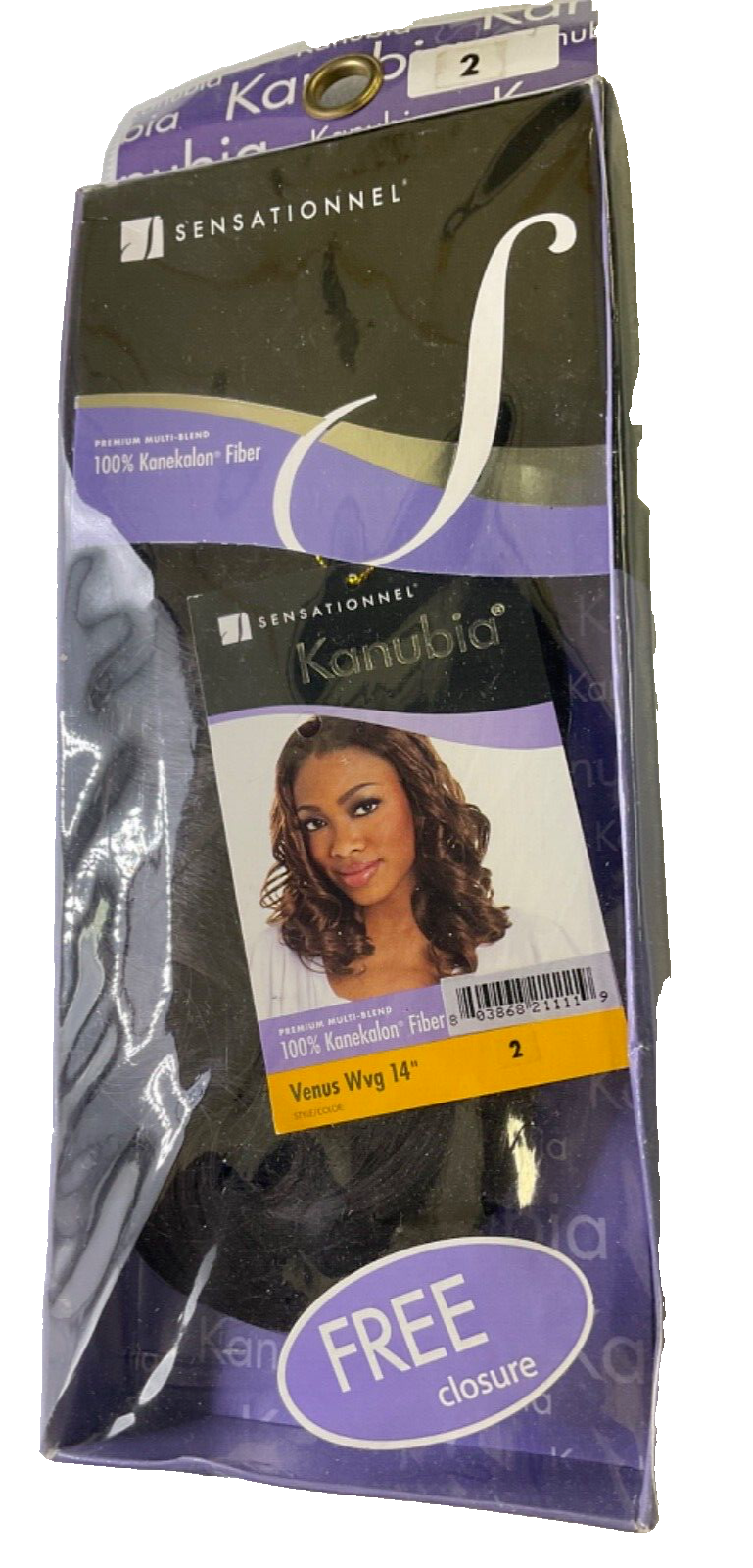 Sensationnel Kanubia Venus WVG 14" Free Closure 100% Kanekalon Fiber