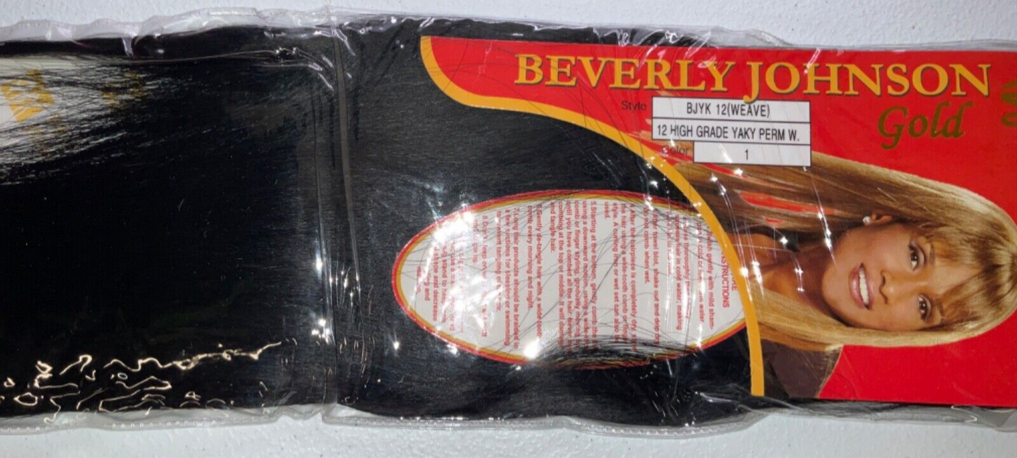 Beverly Johnson 100% Human Hair 12 High Grade Yaky Perm Weave/Color 1/ 12 inches