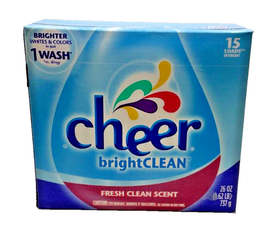 Cheer Bright Clean Detergent-Fresh Clean Scent / 26oz (1.62 lb)