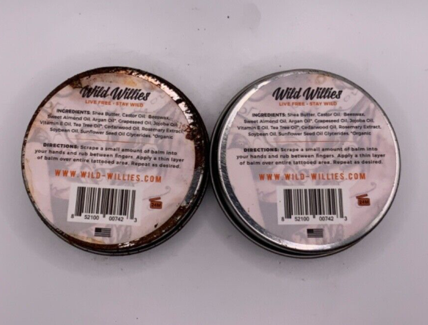 2 Pack Wild Willies Tattoo Butter Premium Tattoo Balm 2 OZ  Each