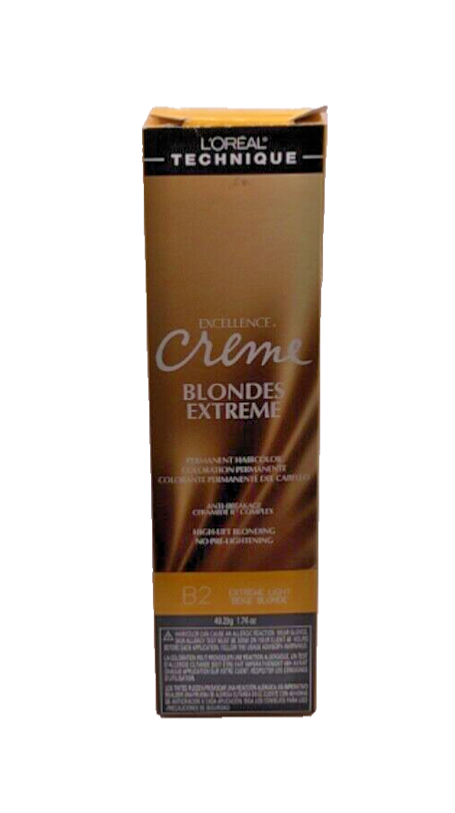 L'Oreal Technique Excellence Creme Blondes Extreme Light Beige Blonde 1.74oz