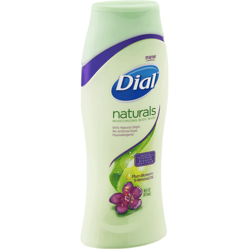 Dial Naturals Moisturizing Body Wash Plum Blossom & Almond Oil - 16 fl oz