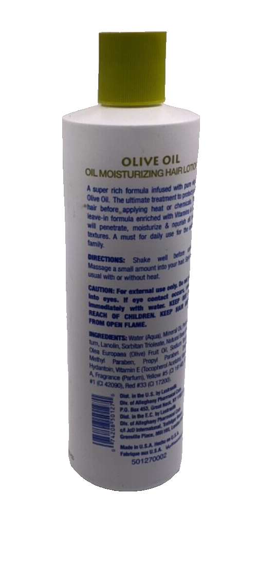 Lustrasilk Moisture Max Moisturizing Hair Lotion W Olive Oil 12 OZ