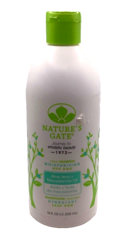 Nature's Gate Vegan Shampoo Moisturizing Aloe Vera + Macadamia Oil 18oz
