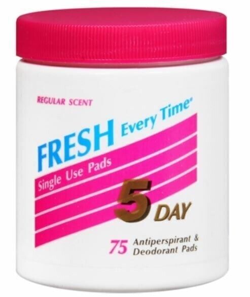 5 Day Fresh Everytime Antiperpirent & Deodorant Pads / 75 pads