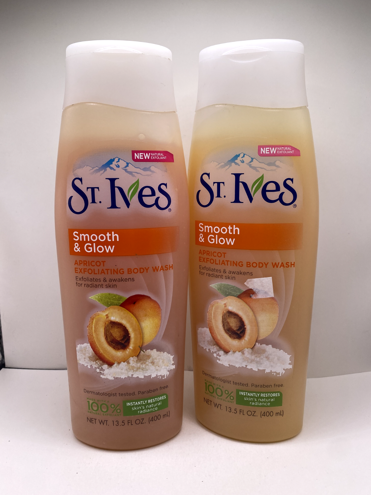 St. Ives Smooth & Glow Exfoliating Body Wash 13.5 Ounce(400ml) - 2 Pack