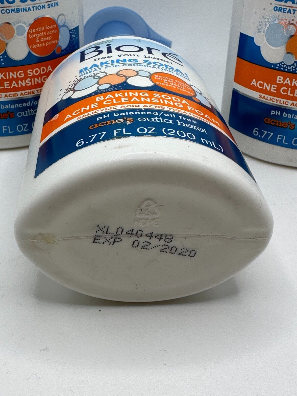 Lot of 3 Biore Baking Soda Acne Cleansing Foam 6.77 oz New