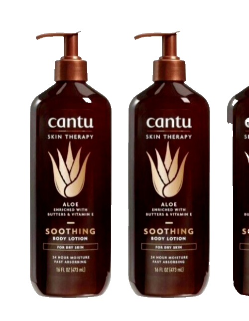 (2) Cantu Skin Therapy Soothing Body Lotion for Dry Skin / 16 fl oz