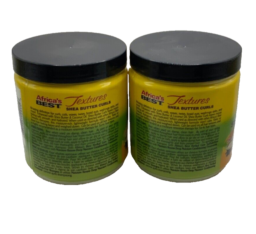 (2Pack) Africa's Best Textures Shea Butter Curls Curl Defining Cream 15oz