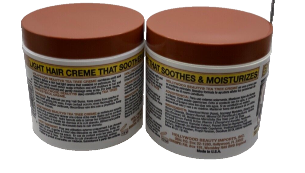 (2Pack) Hollywood Beauty Tea Tree Creme Light Hair & Scalp Conditioner 10.5oz