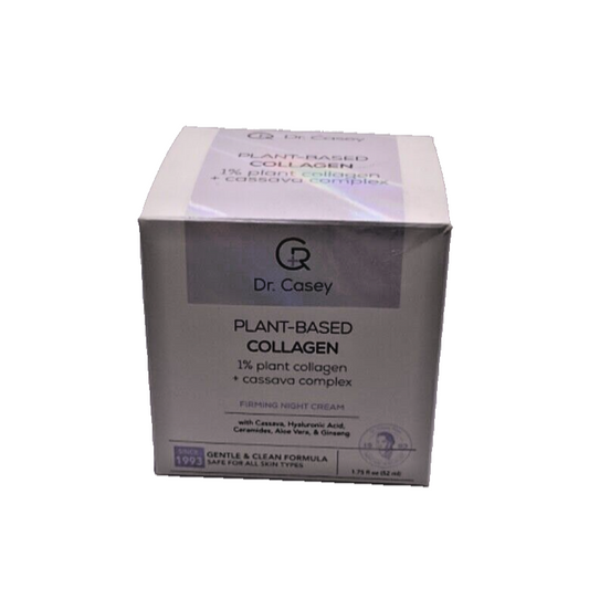 Dr. Casey Plant-Based Collagen Firming Night Cream Casava Complex 1.75 oz. NEW!