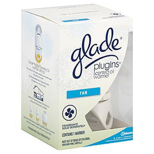 NEW GLADE Plugins Scented oil Warmer FAN Plug In Air Freshener NO REFILLS 